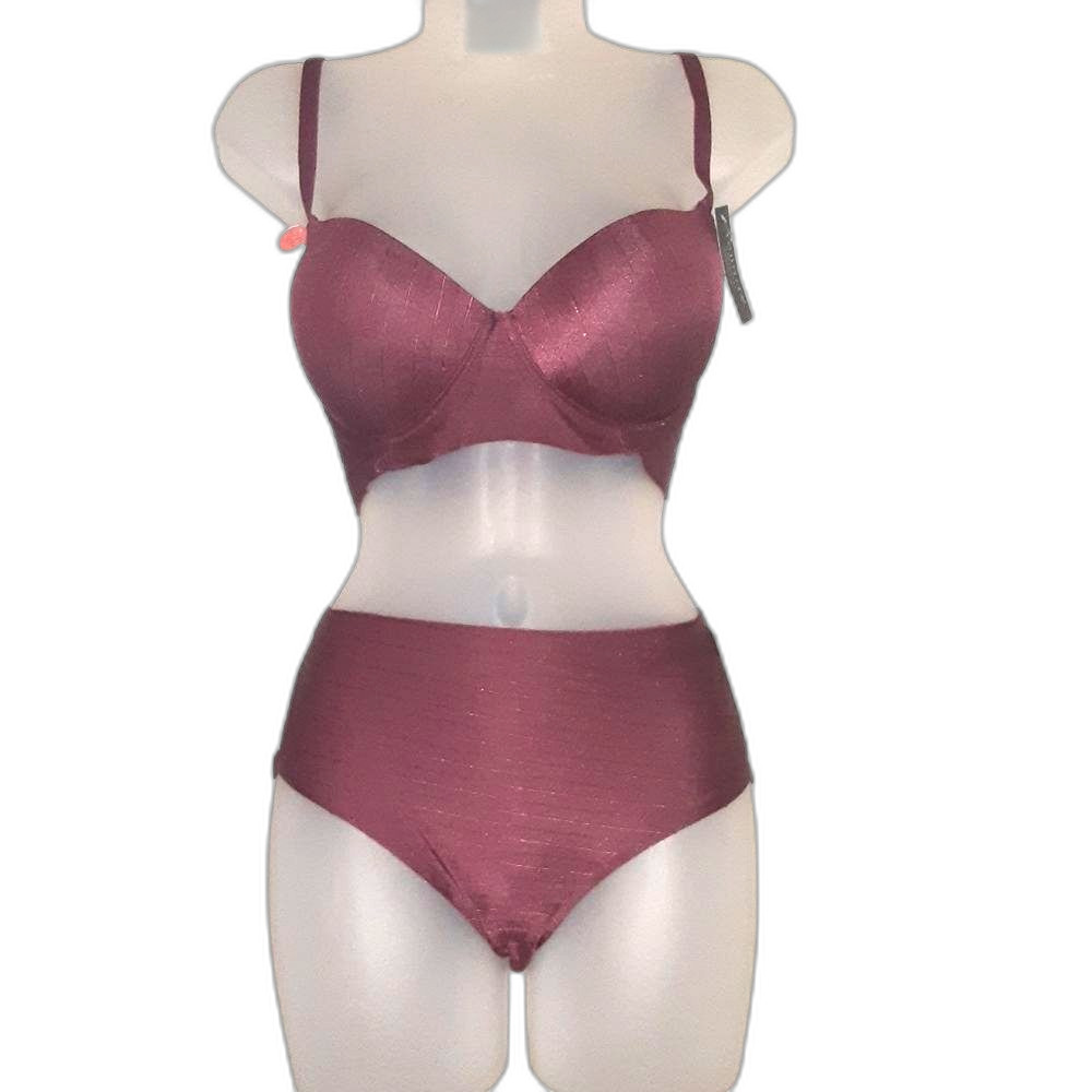 Youmita 36C Rhododendron Push Up Bra and Large Seamless Panty NWT